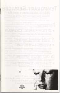 3. Untitled, includes Stephanie Ognar’s Flip books and MSCHarding’s audio installation, “Untied States of America,” April 1999.