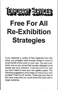 13. FFA Re-exhibition Strategies, February 2000.