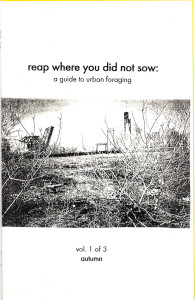 40. Reap Where You Did Not Sow: A Guide to Urban Foraging, Vol. 1 of 3, Autumn, by Nance Klehm, October 2001.