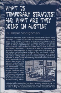 83. What is Temporary Services and What Are They Doing in Austin?, with Harper Montgomery, November 2008.