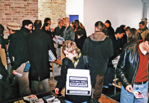 Visitors selecting items for their boxes
