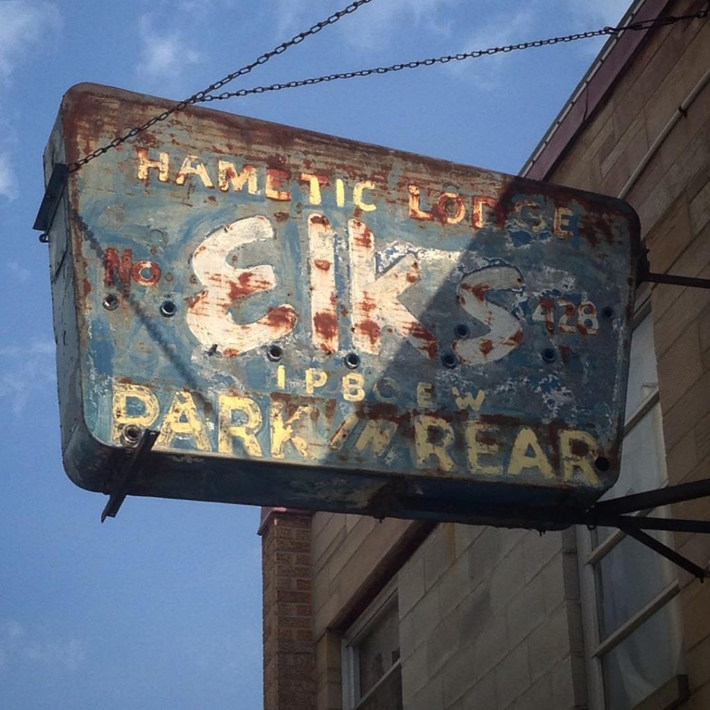 Abandoned Elks sign