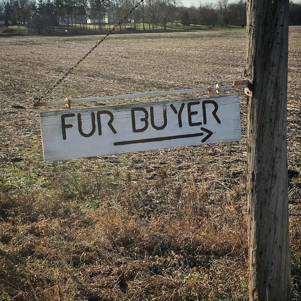 Nice sign, but fur buyer seems to be long gone.